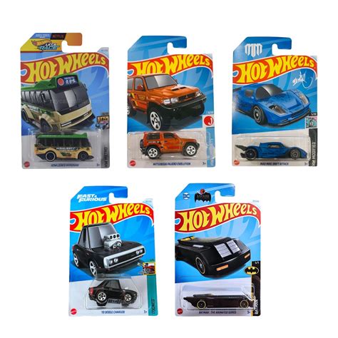 Buy Hot Wheels Basic Car J Case 2024 Wave Two Pack of 5 Mainlines for ...