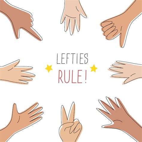 Bannière de concept de règle de gauchers. 13 août, célébration de la ...