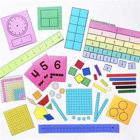 Printable Math Manipulatives - Teaching with Jillian Starr