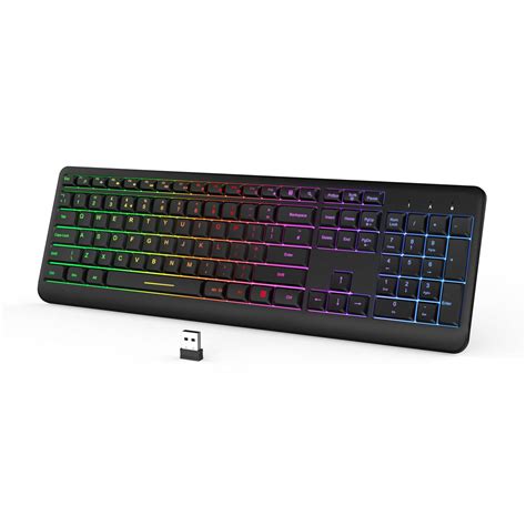 Buy Wireless Keyboard Rainbow Backlit Wireless Gaming Keyboard ...