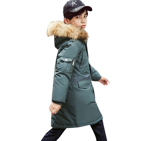 Children's Down Jacket Winter Korean Style Large Collar Medium And Long ...