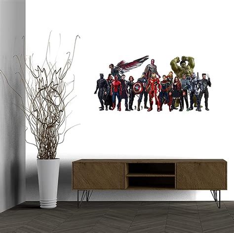 Wallpics® Marvel Avengers Self Adhesive Decorative Wall Sticker ...