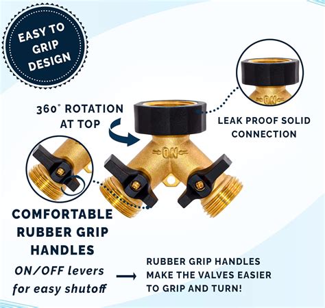 Morvat Heavy Duty Brass & Rubber 2 way Y Splitter India | Ubuy