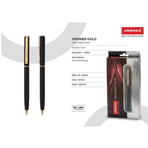Unomax Premier Gold Liquid Ball Pens - Marsh Customized