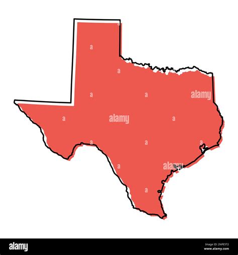 Texas map shape, united states of america. Flat concept icon symbol ...
