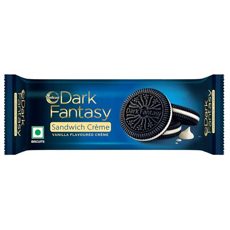 Sunfeast Dark Fantasy Vanilla Creme Pack | Dark Crunch with Smooth ...