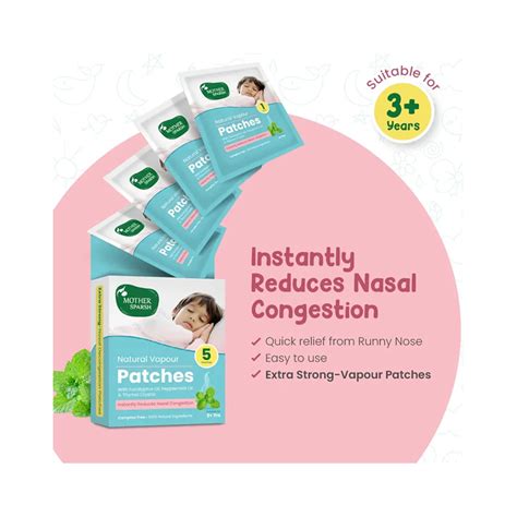 Mother Sparsh Natural Vapour Patches for Babies from 3+ Years (5 ...