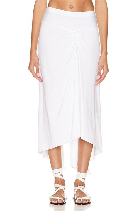 Enza Costa Italian Sarong Skirt in White | FWRD
