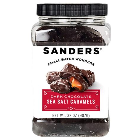 Sanders Small Batch Wonders Dark Chocolate Sea Salt Caramels, 32 oz ...