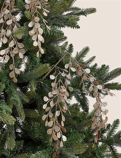Buy 2pk Gold Glitter Eucalyptus Tree Pick at Marks & Spencer
