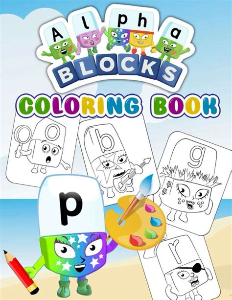 Alphablocks Coloring Book Coloring A Z Character Of Alphablocks Series ...