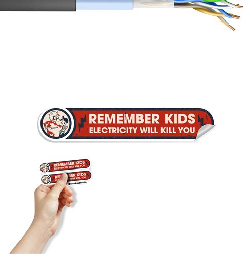 Amazon.com: Remember Kids Electricity Will Kill You Sticker - Hard Hat Stickers, Reddy Kilowatt ...