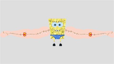 SpongeBob RoboPants (Muscle arms) Unused - 3D model by SMF Features ...