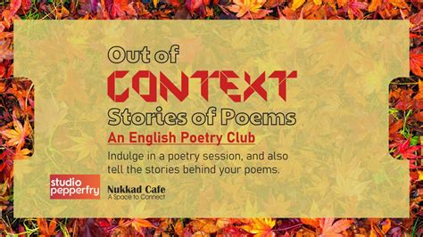 Stories of Poems – An English Poetry Meetup | LBB Pune