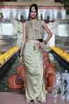 Buy Green Satin, Silk, Tissue Embroidery, Marodi Embellished Waistcoat ...