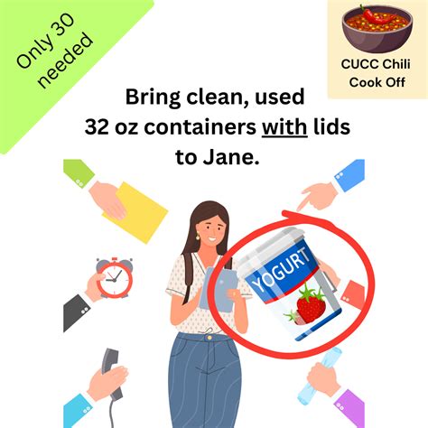 Thirty 32 oz containers with lids needed - Community United Church of ...