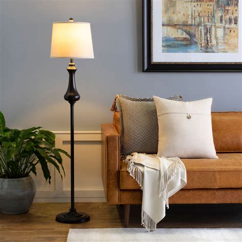 Clarkson Oil Rubbed Bronze Spindle Floor Lamp - World Market