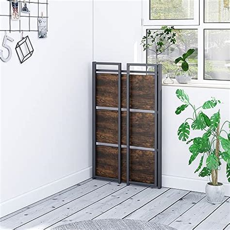 Three-Tier Folding Bookshelf, Industrial Bookcase, India | Ubuy