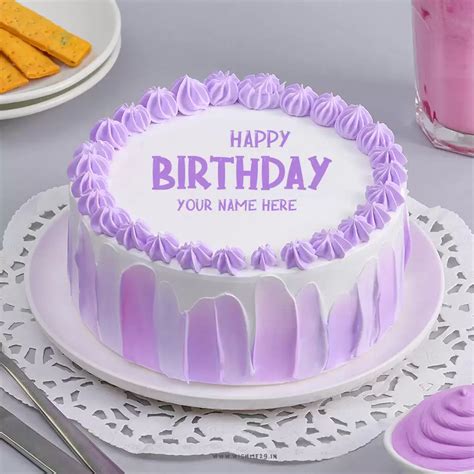 Alluring Vanilla Birthday Flavour Cake With Name Download