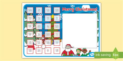 Christmas Advent Calendar Photo Frame