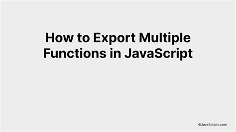 Export JavaScript Module 的图像结果