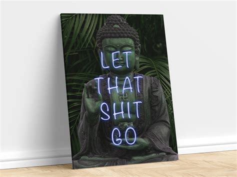 Let That Shit Go Buddha Funny Buddhist Monks Gift Sanskrit - Etsy