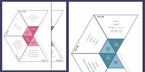 Maths Desk Prompts: Formulae Pyramids