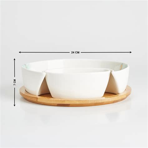 Buy Showstopper Porcelain Chip and Dip Set with Tray from Home Centre ...