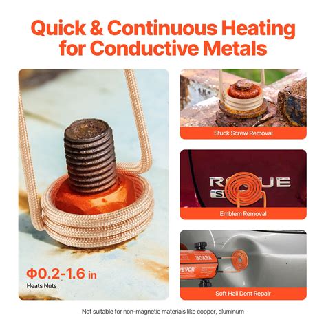 VEVOR 1KW Magnetic Induction Heater Hand-held Induction Heater for ...