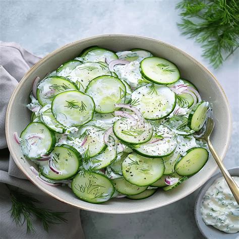 sour cream cucumbers salad