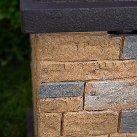 Buy Barton Propane Firebowl Column Realistic Look Firepit Heater Lava ...