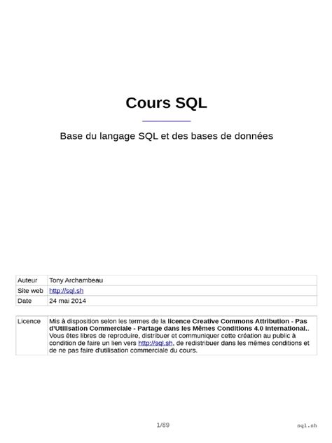 Image result for SQL Tutorial Francais