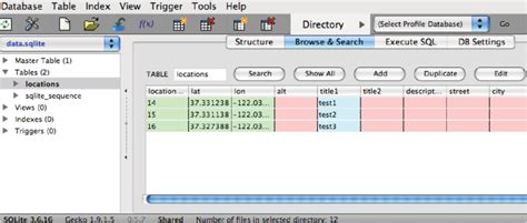 SQLite Manager 的图像结果