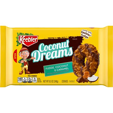 Keebler Coconut Dreams Fudge, Coconut & Caramel Cookies, 8.5 oz ...