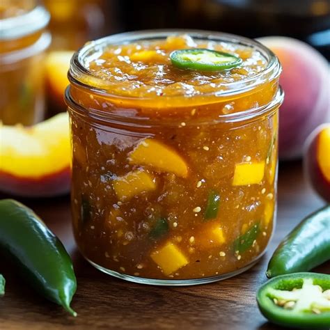 Easy Homemade Sweet & Spicy Peach Jalapeño Jam Recipe
