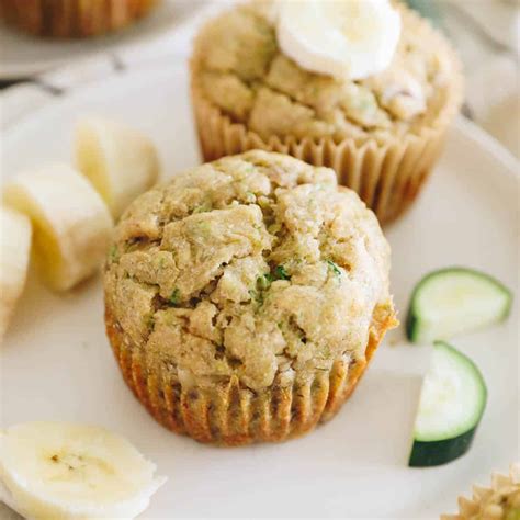 Banana Zucchini Muffins - The Healthy Maven