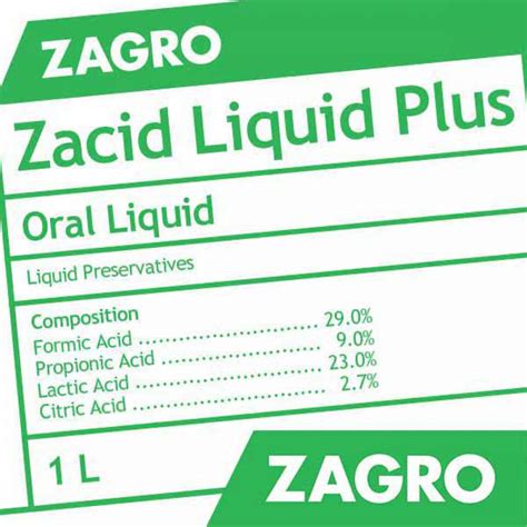 Zacid Liquid Plus reduces water and stomach pH - PL Agro Technologies