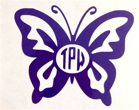 monogram butterfly svg