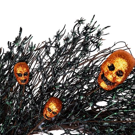 Northlight 1.83-ft 22-in Black Spider Artificial Wreath 35166992 at ...