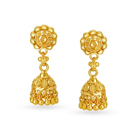 Impressive Gold Jhumka Earrings
