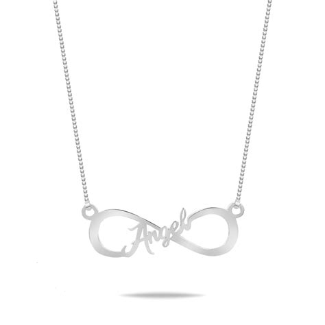Silver Infinity Name Pendant | Customized Name Pendant Necklace – GLANZ ...