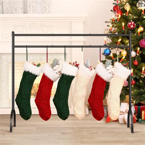 Amazon.com: Housolution Christmas Stocking Holder Stand with 12 Hooks ...