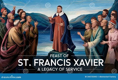 Feast of St. Francis Xavier Celebrated in Monochrome Illustration Stock Illustration ...