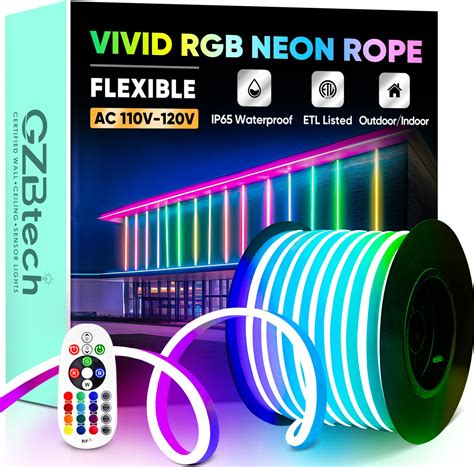 Amazon.com: ANGELHALO Outdoor Neon Rope Lights, 16.4ft Smart Neon ...