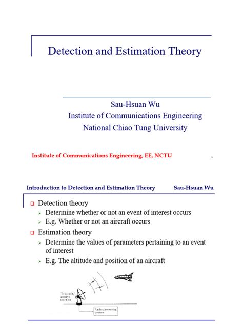 Image result for Detection Theory Applications