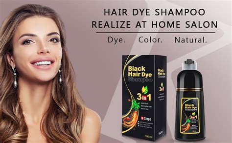 Buy Afflano Herbal 3 in 1 Hair Dye Instant Black Hair Shampoo for Women ...