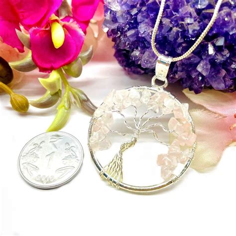 Buy Beautiful Rose Quartz Ariel Pendants online at Talk to Crystals