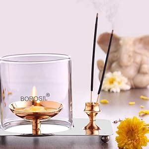 Buy Borosil Aarti Diya Decorative Brass Glass Oil Lamp | Tea Light ...