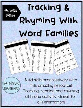 Differentiated CVC Word Family Worksheets: Track, Rhyme & Read! (AD)