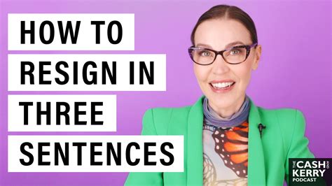 A short resignation letter example that gets the job done - Cash and Kerry